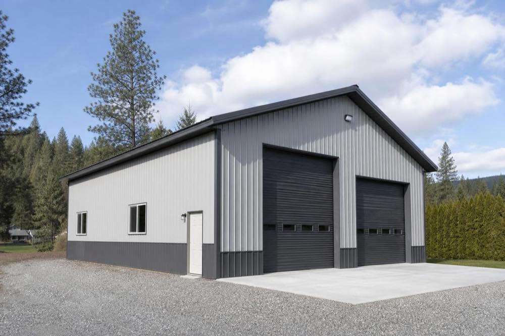 shop and garage pole building near Spokane, WA