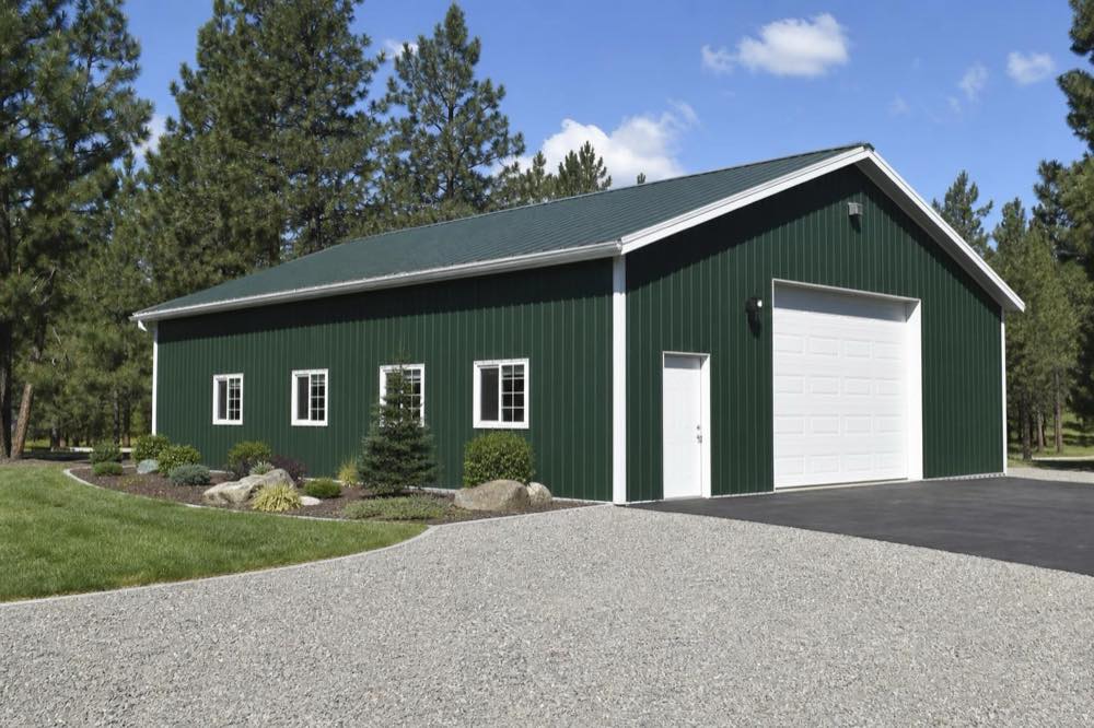 turnkey finished pole barn building near Spokane, WA